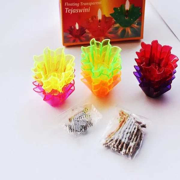 Premium Reflection Diya 12 Pcs for Diwali Transparent Acrylic Diya, Reflection Diya for Diwali Decoration Lighting Decorative, Rangoli Decoration For Diwali - Buy Online at Alikart