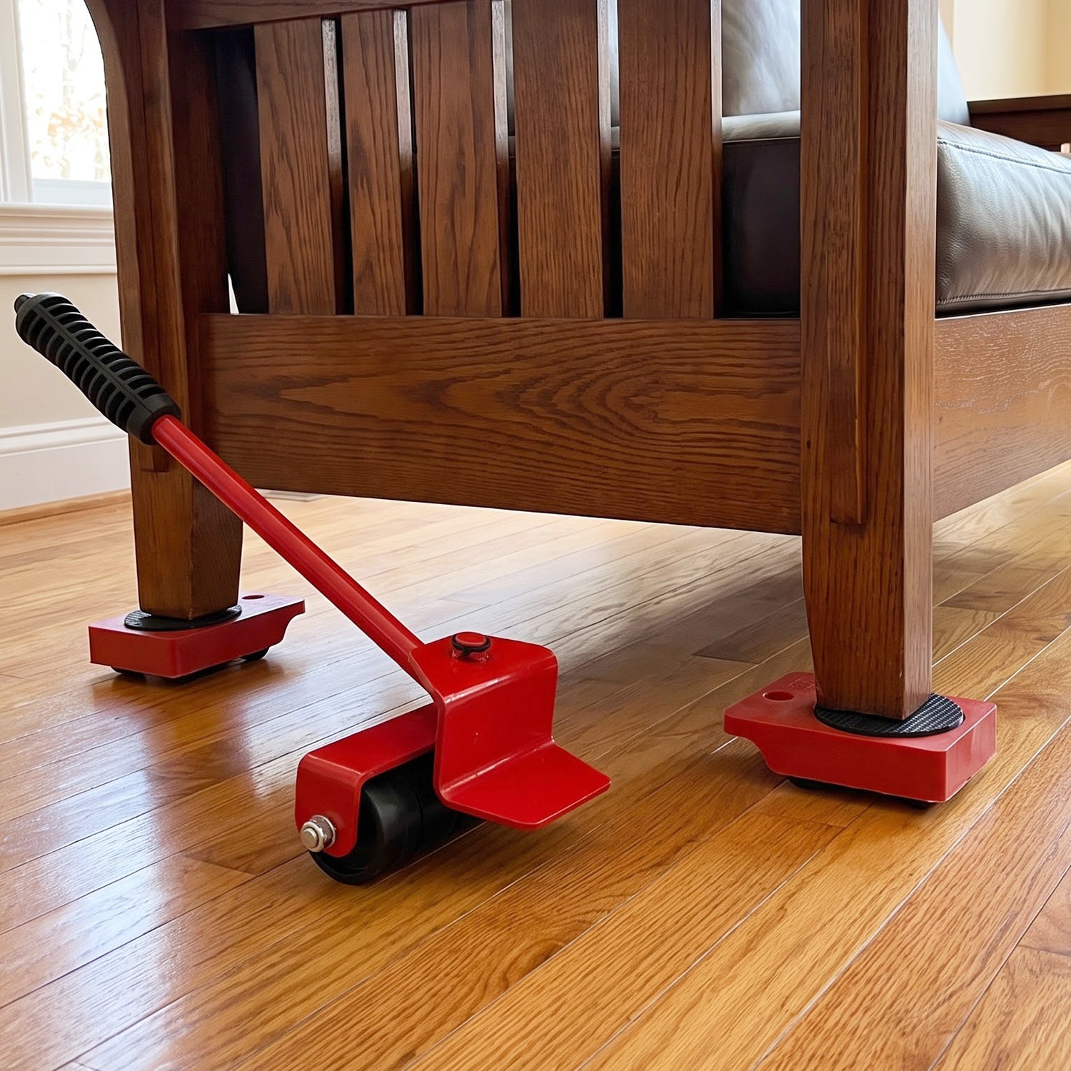 Easy Furniture Lifter Tool Set with Lever and 4 Wheeled Sliders (1 Set) - Detailed Feature View 5