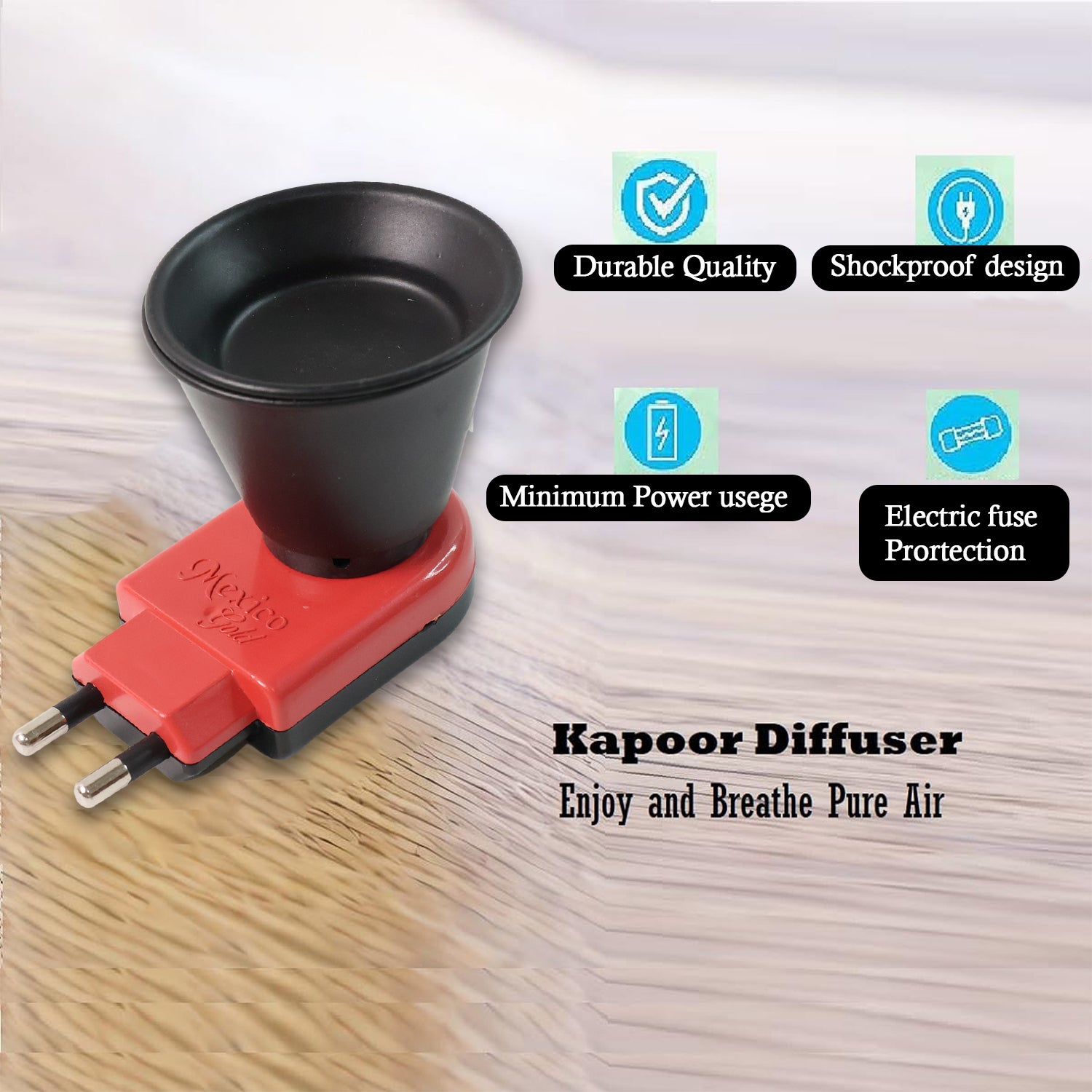 Electric Kapoor Dani Diffuser – Smoke-Free Camphor for Pure Air - Detailed Feature View 5
