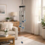 Premium Evil Eye Metal Wind Chime with Hanging Charms for Home & Balcony Decor - Buy Online at Alikart