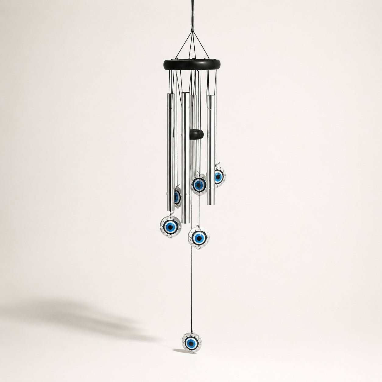 Evil Eye Metal Wind Chime with Hanging Charms for Home & Balcony Decor - Detailed Feature View 4