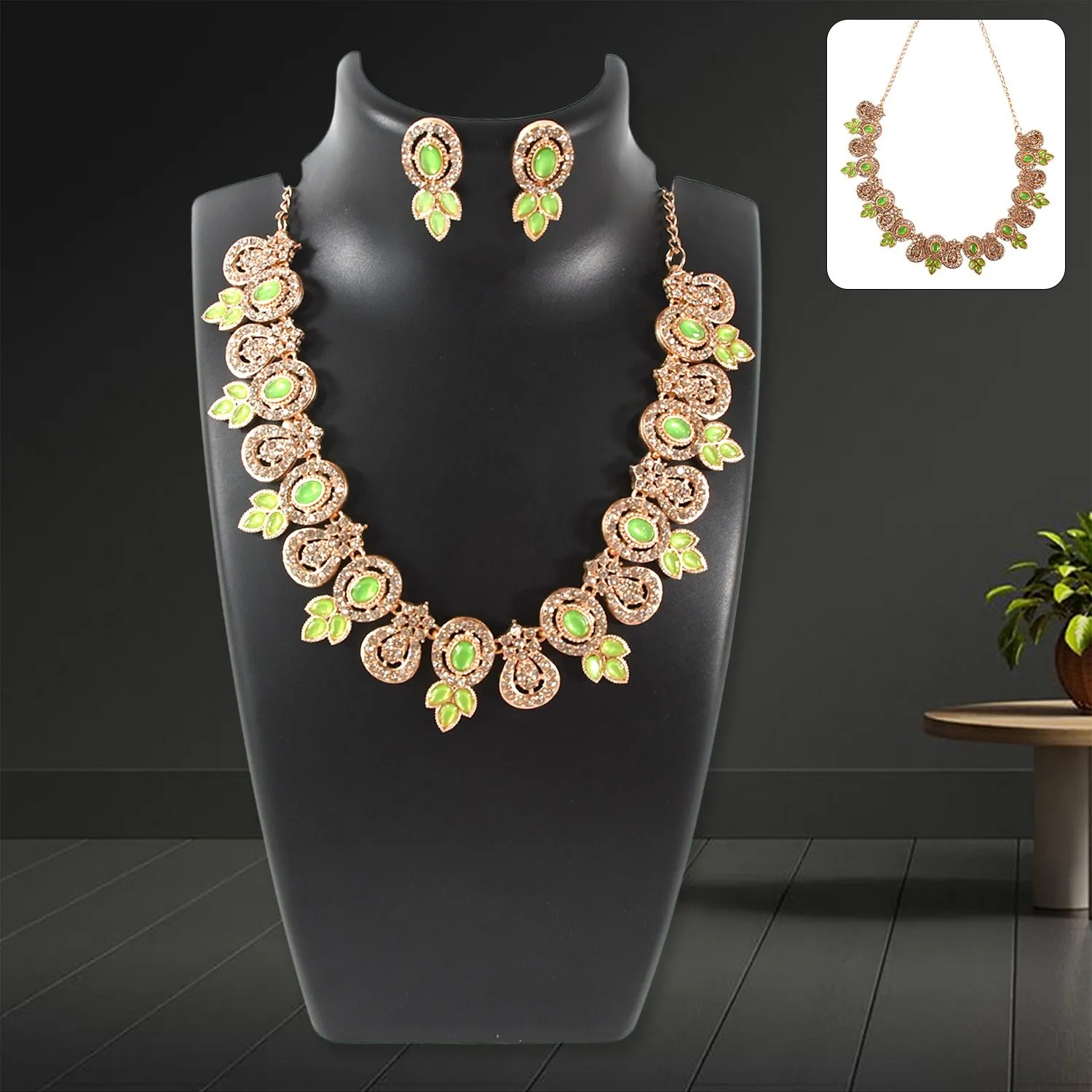Premium Parrot Necklace Set – Ethnic Indian Jewellery | BW - Buy Online at Alikart