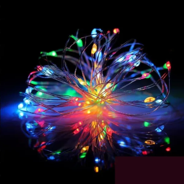 LED String Fairy Lights – Multi-Color Decorative Lights Without Star, Indoor & Outdoor Use (Pack of 1)