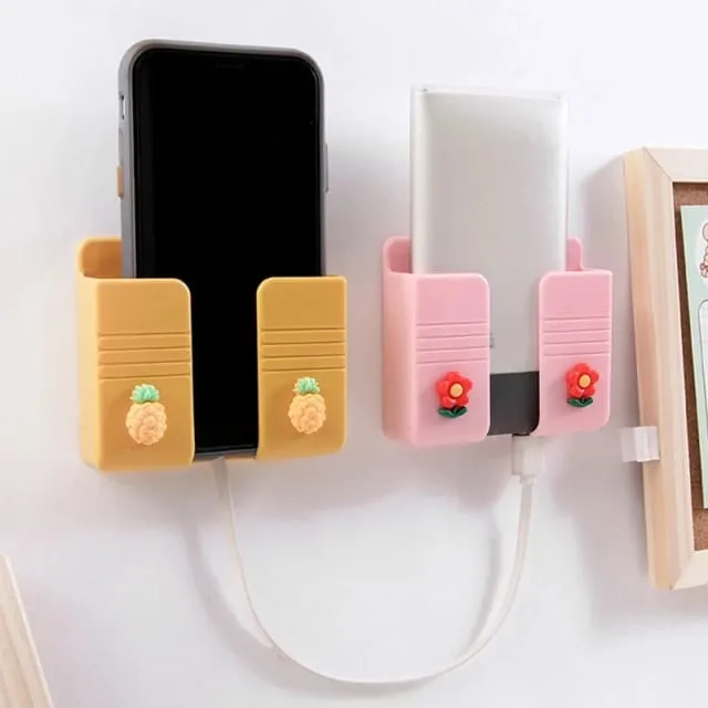 Fancy Wall Mounted Mobile Stand – Self Adhesive, No Drill Mobile Holder for Wall, Bedside & Kitchen Use (Random color-Pack of 1) - Detailed Feature View 2