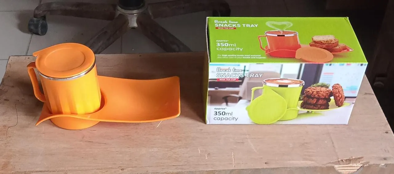Kids Snack Tray with 350ml Steel Cup – Durable & Hygienic - Detailed Feature View 7
