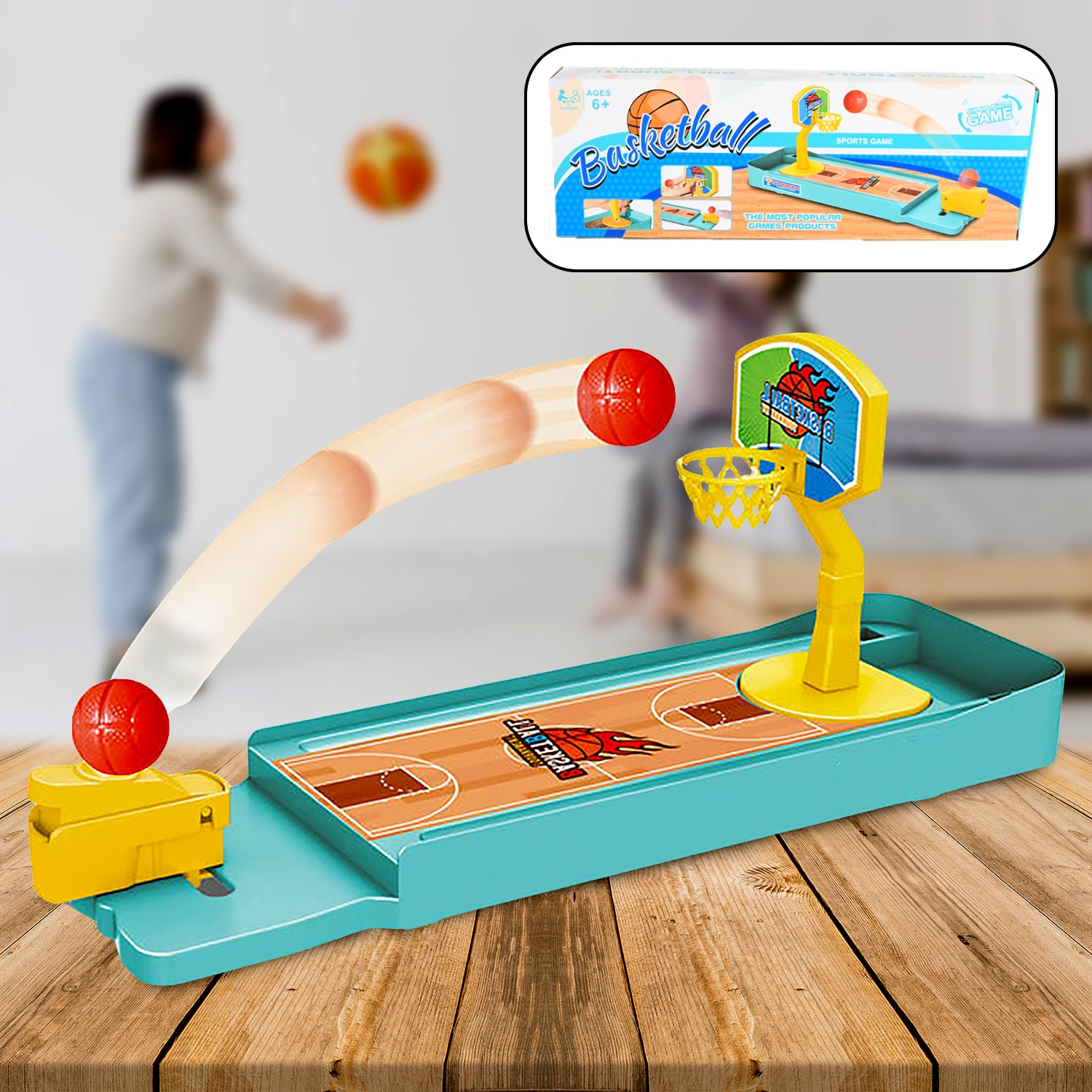Finger Basketball Game – Mini Desktop Fun for All Ages | Boardoria - Detailed Feature View 1