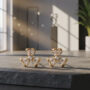 Premium Floral CZ Stud Earrings – Elegant Gold Finish for Everyday Wear - Buy Online at Alikart