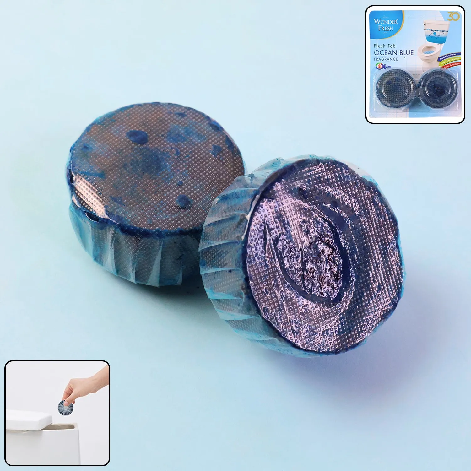Premium Toilet Cleaner Tabs – Automatic Flush, Ocean Blue | Wonder Fresh - Buy Online at Alikart