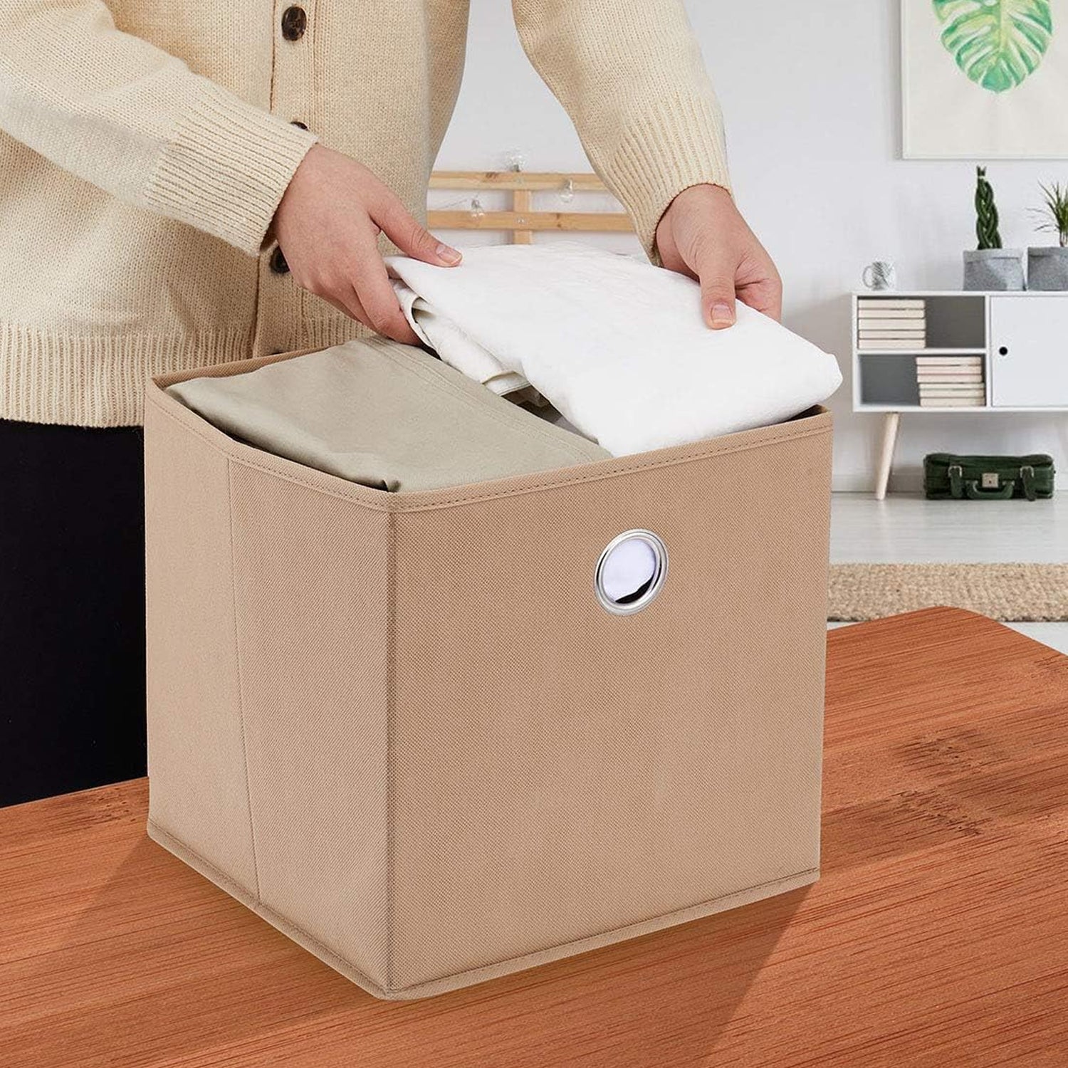 Foldable Storage Box – Space-Saving Jute Organiser | Organivo - Detailed Feature View 3