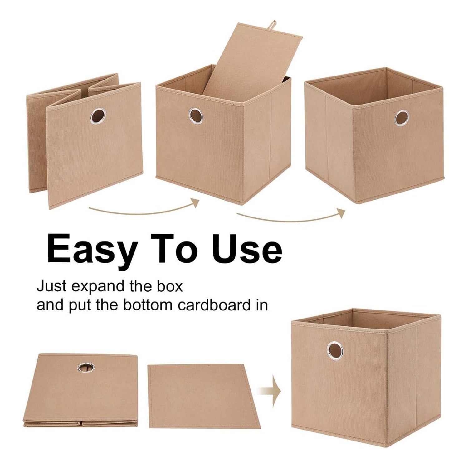 Foldable Storage Box – Space-Saving Jute Organiser | Organivo - Detailed Feature View 5