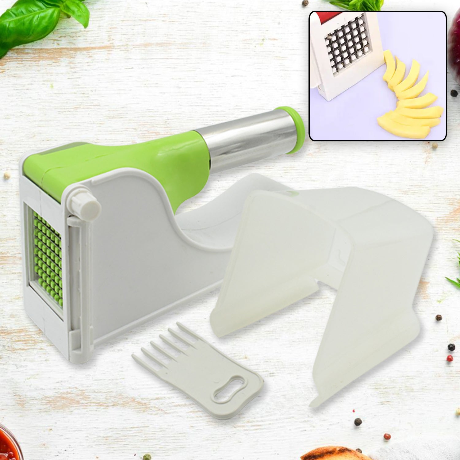 Premium French Fry Chipser – Virgin Plastic Potato Slicer | ChefAura - Buy Online at Alikart