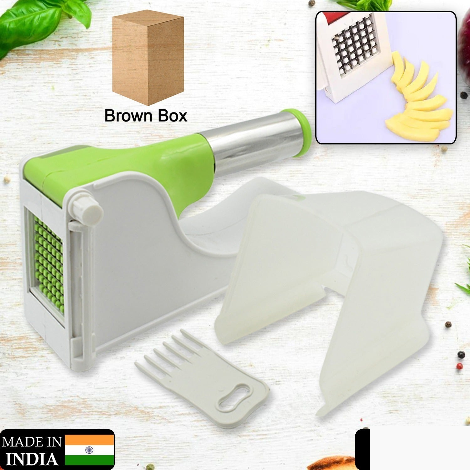 French Fry Chipser – Virgin Plastic Potato Slicer | ChefAura - Detailed Feature View 1