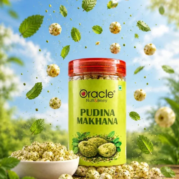 Oracle Pudina Makhana – Healthy Roasted Tangy Mint Snack