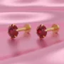 Premium Gold plates Ruby Red Labret Stud Earrings for women and girls Combo Pack of 2 - Buy Online at Alikart
