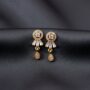Premium Gold Plated CZ Stud Drop Earrings – Elegant Lightweight Jewellery - Buy Online at Alikart