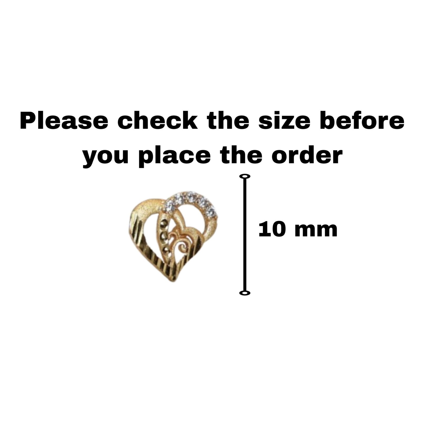 Gold Plated Dual Heart Stud Earrings – Elegant Lightweight Jewelry - Detailed Feature View 2