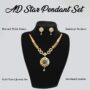 Premium Gold Star Pendant Necklace Set – Ruby & CZ Accent Jewellery - Buy Online at Alikart