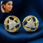 Premium Gold Stud Earrings – Elegant & Sparkling Stone Accents for Everyday Wear - Buy Online at Alikart