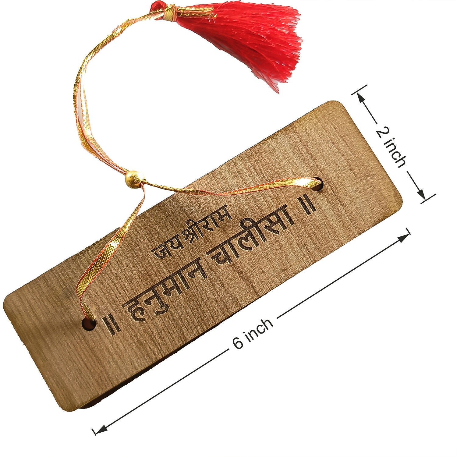 Hanuman Chalisa Flip Book – Wooden Stand for Easy Prayer - Detailed Feature View 5