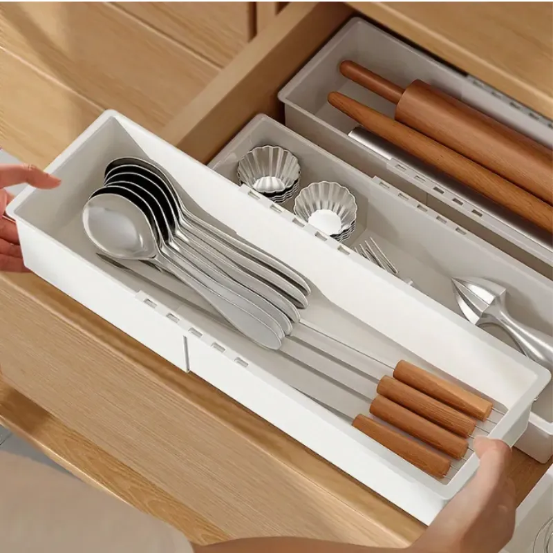 Premium Medium Expandable Organizer with Smooth Sliding Drawers – Space-Saving Storage Rack for Kitchen, Office & Home - Buy Online at Alikart