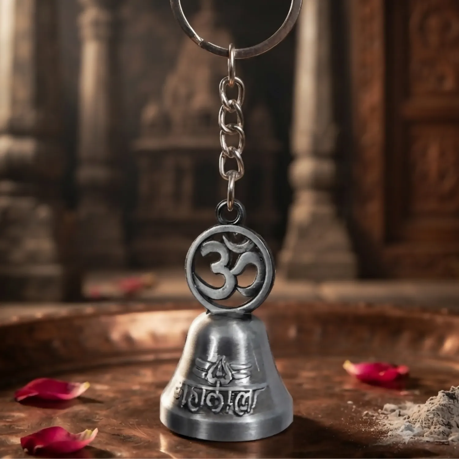 Premium Om Symbol Metal Keychain for Car & Bike Keys | Mahakal Metal Keychain - Buy Online at Alikart