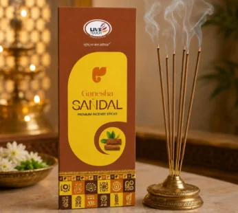 Ganesha Sandal Premium Incense Sticks for Puja Meditation and Home Fragrance (250 gm)