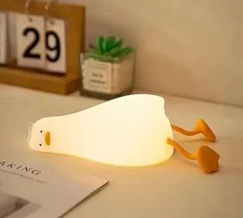 Lying Flat Duck Silicone Night Led Lamp with USB Connector