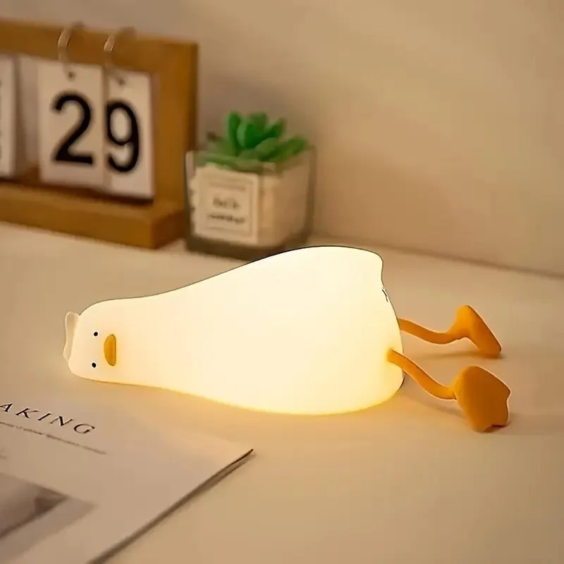 Premium Lying Flat Duck Silicone Night Led Lamp with USB Connector - Buy Online at Alikart