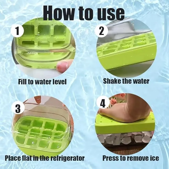 500ml Ice Cube Bottle – 2-in-1 Ice Cube Tray & Water Bottle with Straw (Random Color-Pack of 1) - Detailed Feature View 5