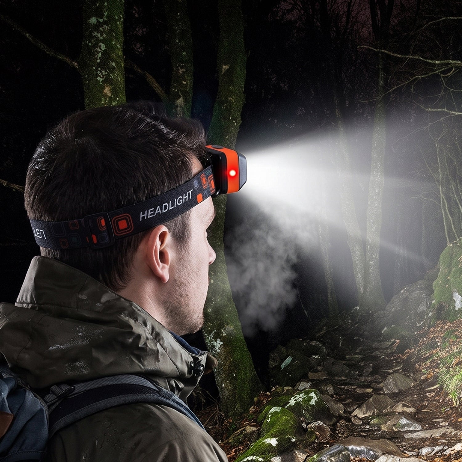 Inductive LED Head Lamp Rechargeable Motion Sensor Headlight (1 Pc) - Detailed Feature View 1