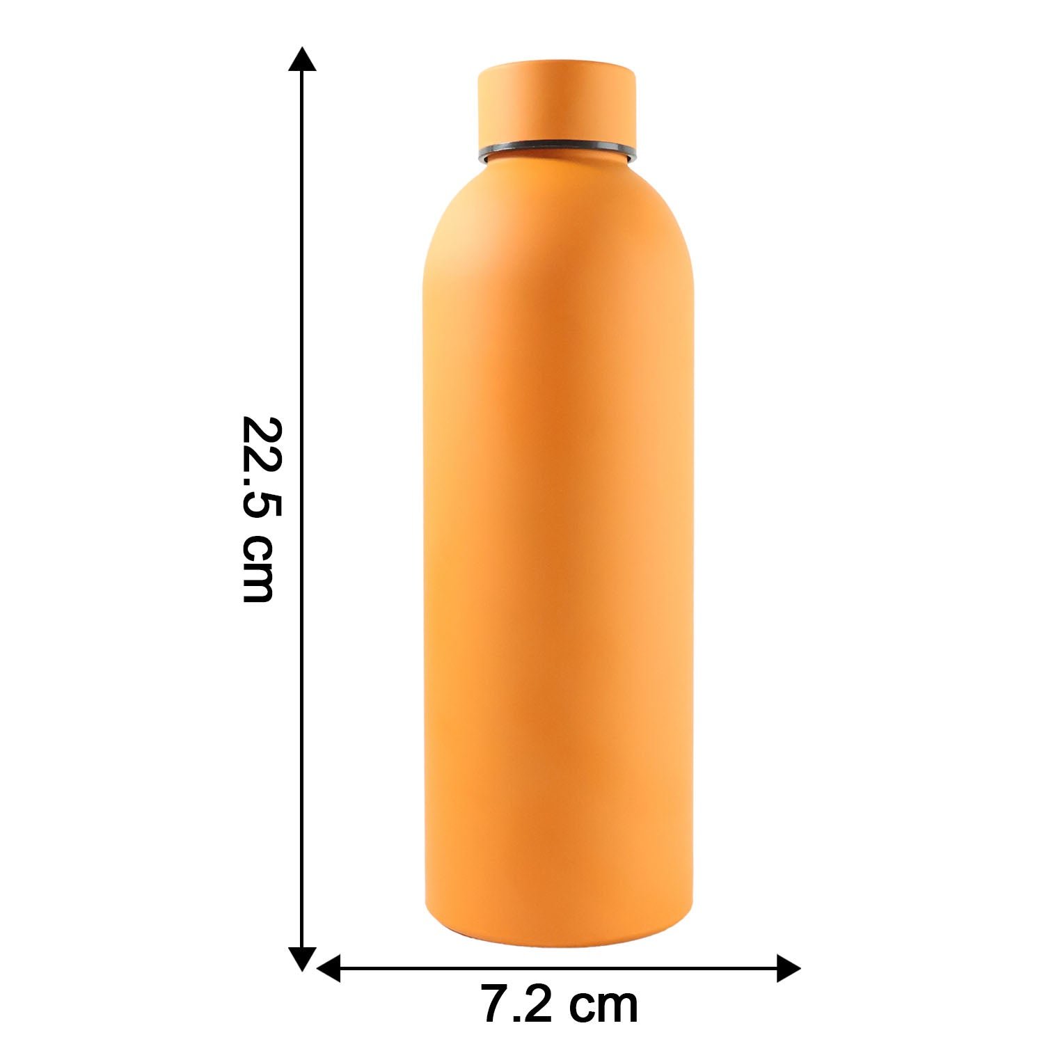 Insulated Stainless Steel Water Bottle – 500ml Orange - Detailed Feature View 5