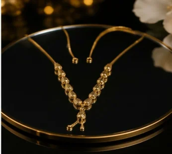 Elegant Gold-Plated Adjustable Beaded Necklace for Women Traditional Jewelry Gift