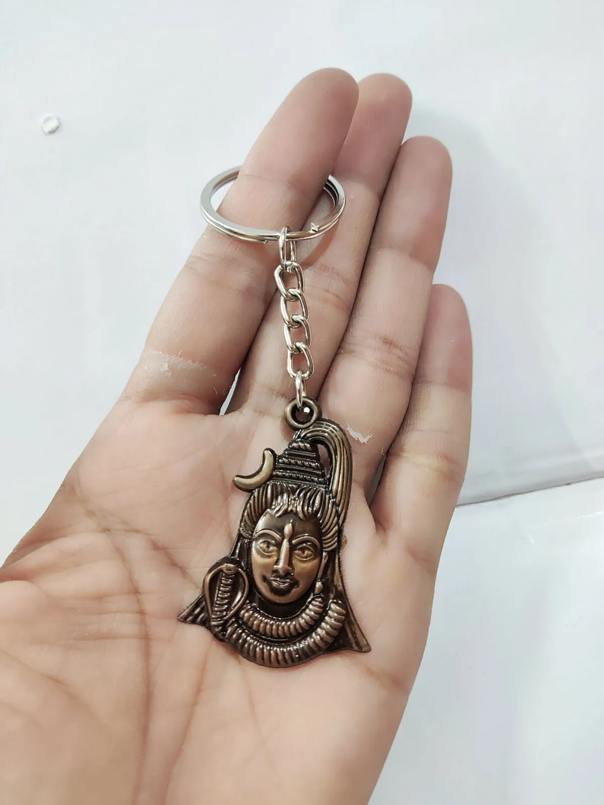 Lord Shiva Metal Keychain Keychain for Car, Bike & Home Keys - Detailed Feature View 5
