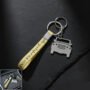 Premium Jeep-Shaped Metal Car Keychain – Stylish Dual-Keyring Set - Buy Online at Alikart