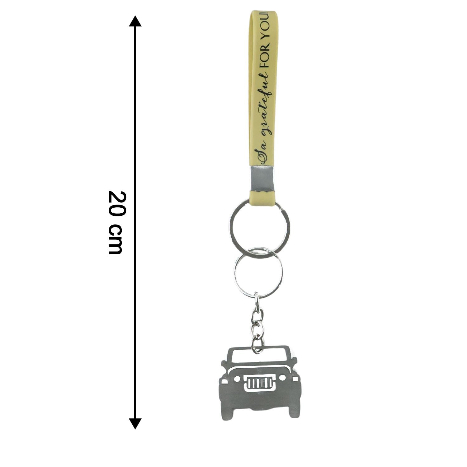 Jeep-Shaped Metal Car Keychain – Stylish Dual-Keyring Set - Detailed Feature View 5