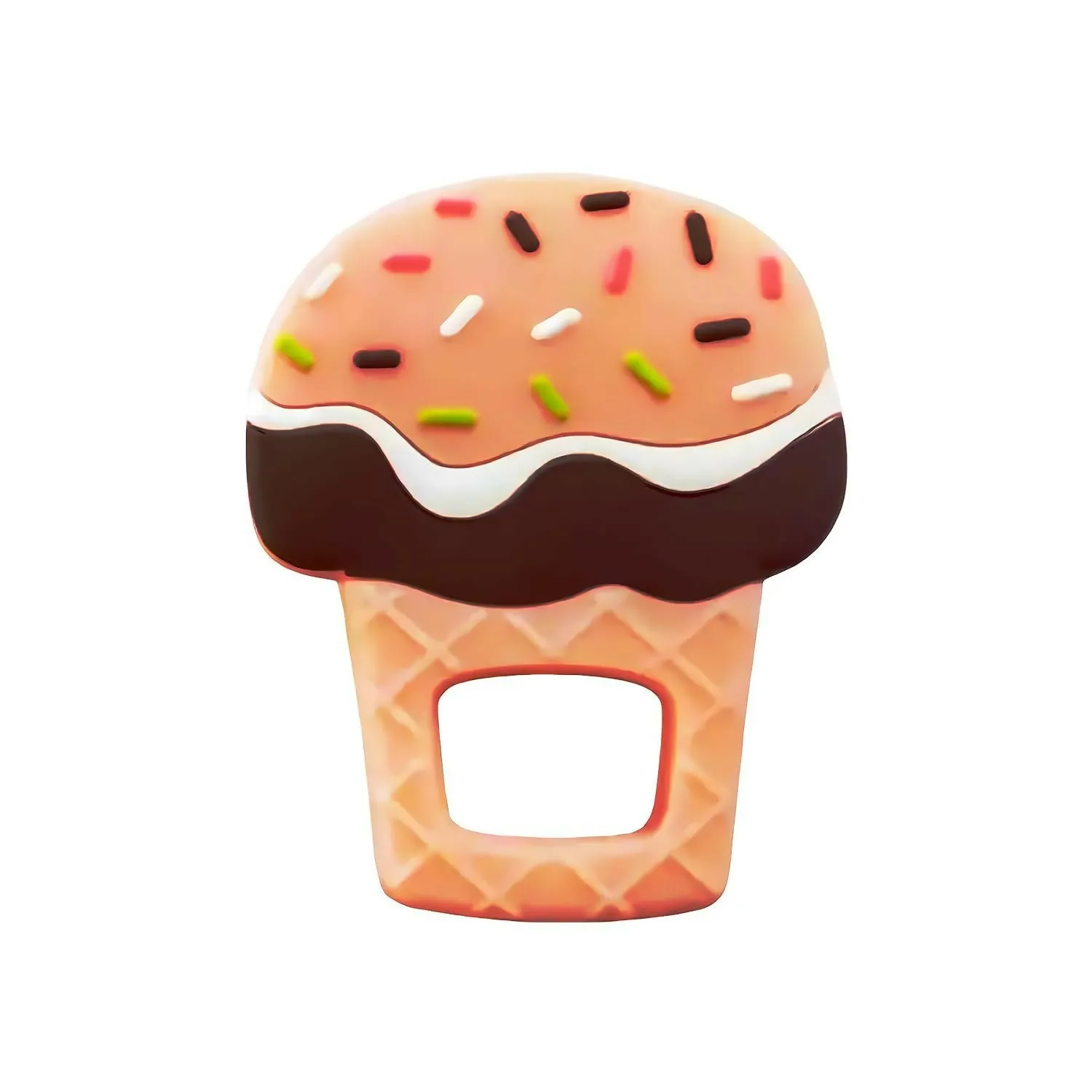 Premium Silicone Baby Teether – Ice Cream Shape for Soothing Gums - Buy Online at Alikart