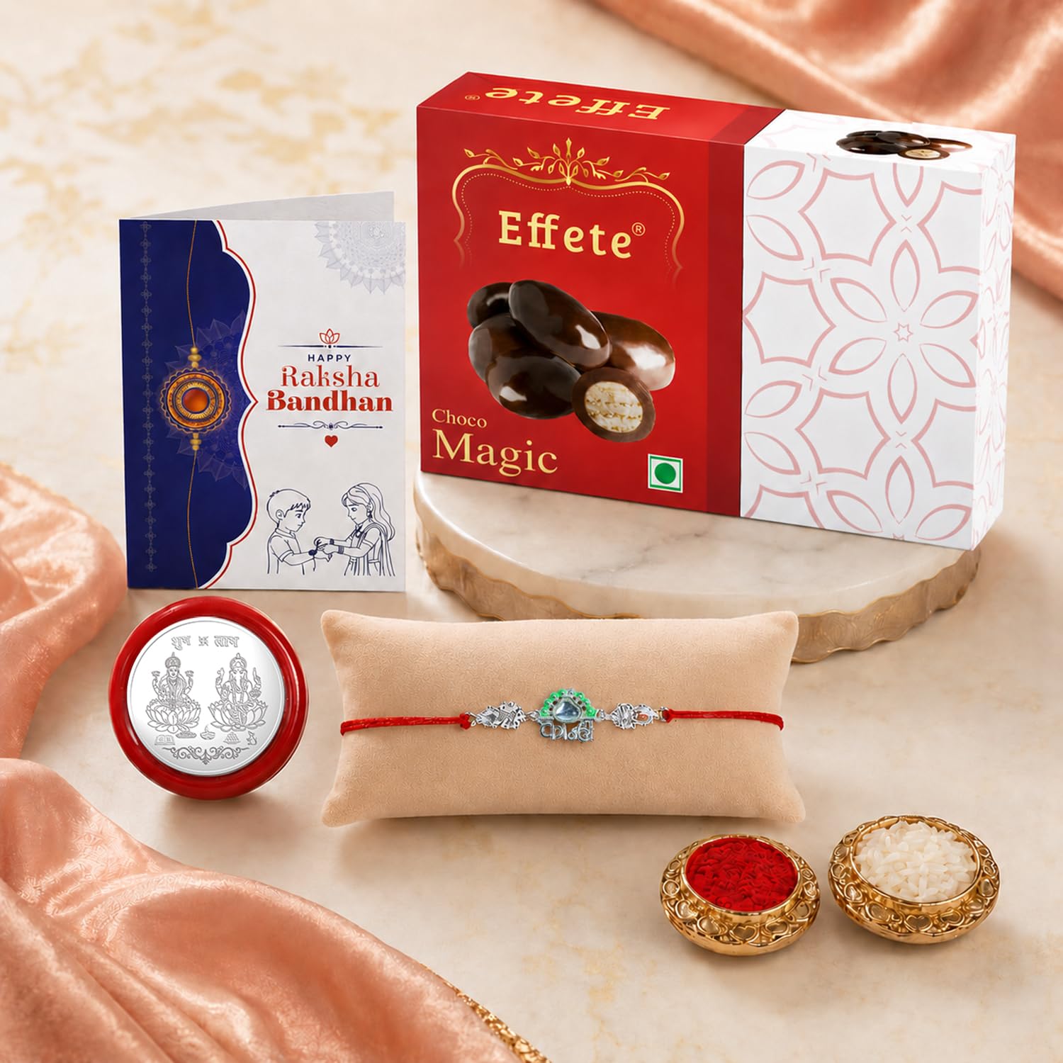 Premium Kanha Multicolor Rakhi – Chocolate Gift Set for Brother - Buy Online at Alikart