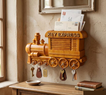 Key Holder Express Train – Wall Rack Organizer with Hooks for Home