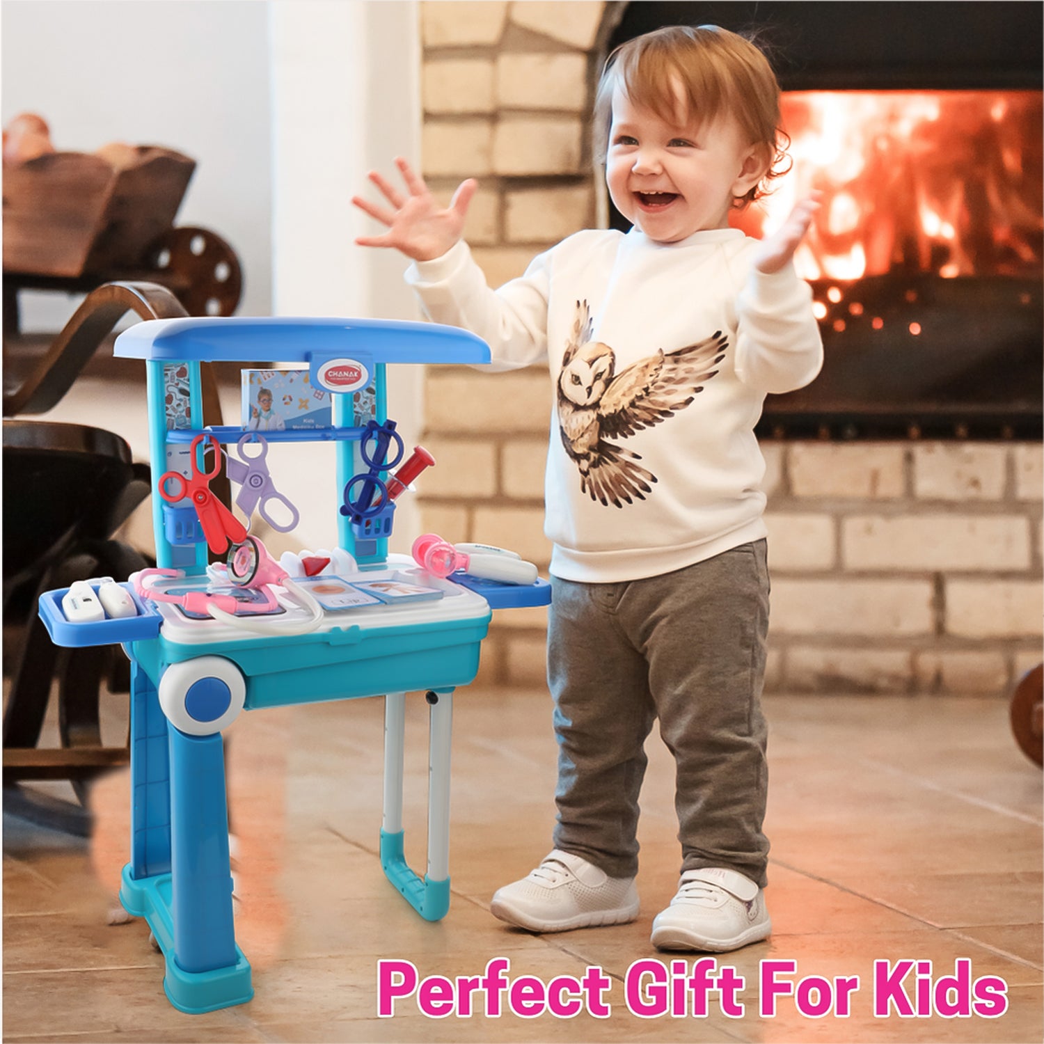 Kids Doctor Set with Trolley & LED Light Instruments | Aditi - Detailed Feature View 5