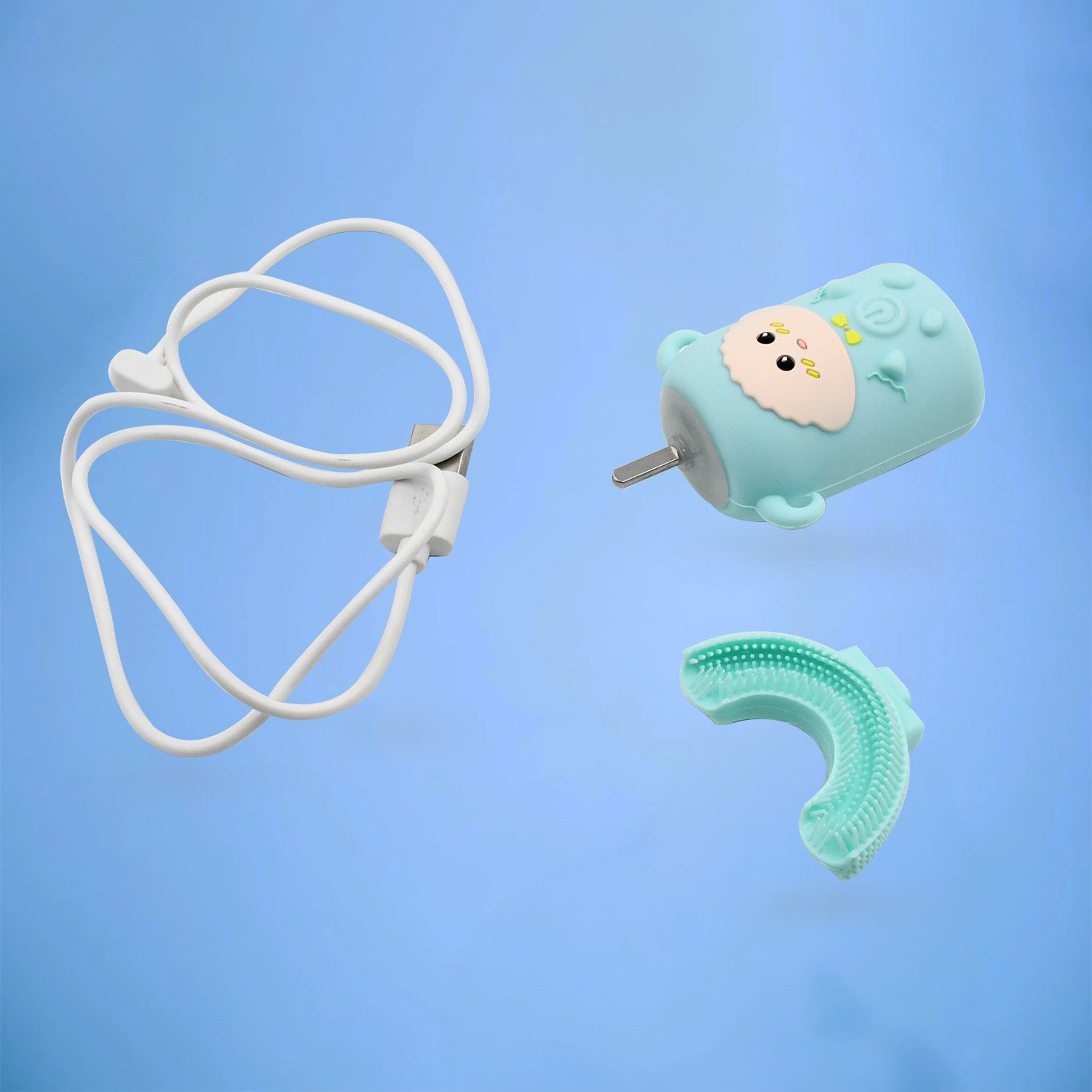Kids Electric Toothbrush – U-Shaped, Light & Music | MintGuard - Detailed Feature View 2