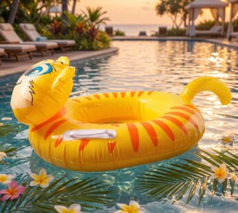 Kids Inflatable Tiger Swim Ring – Safe Water Play Float for Kids