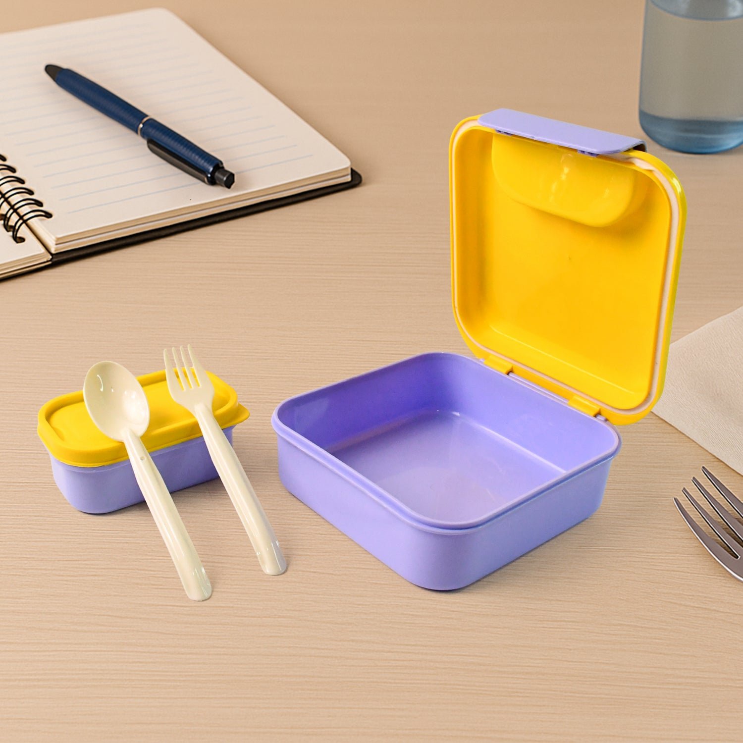 Premium Kids Lunch Box Set – Compact with Spoon, Fork & Snack Container - Buy Online at Alikart