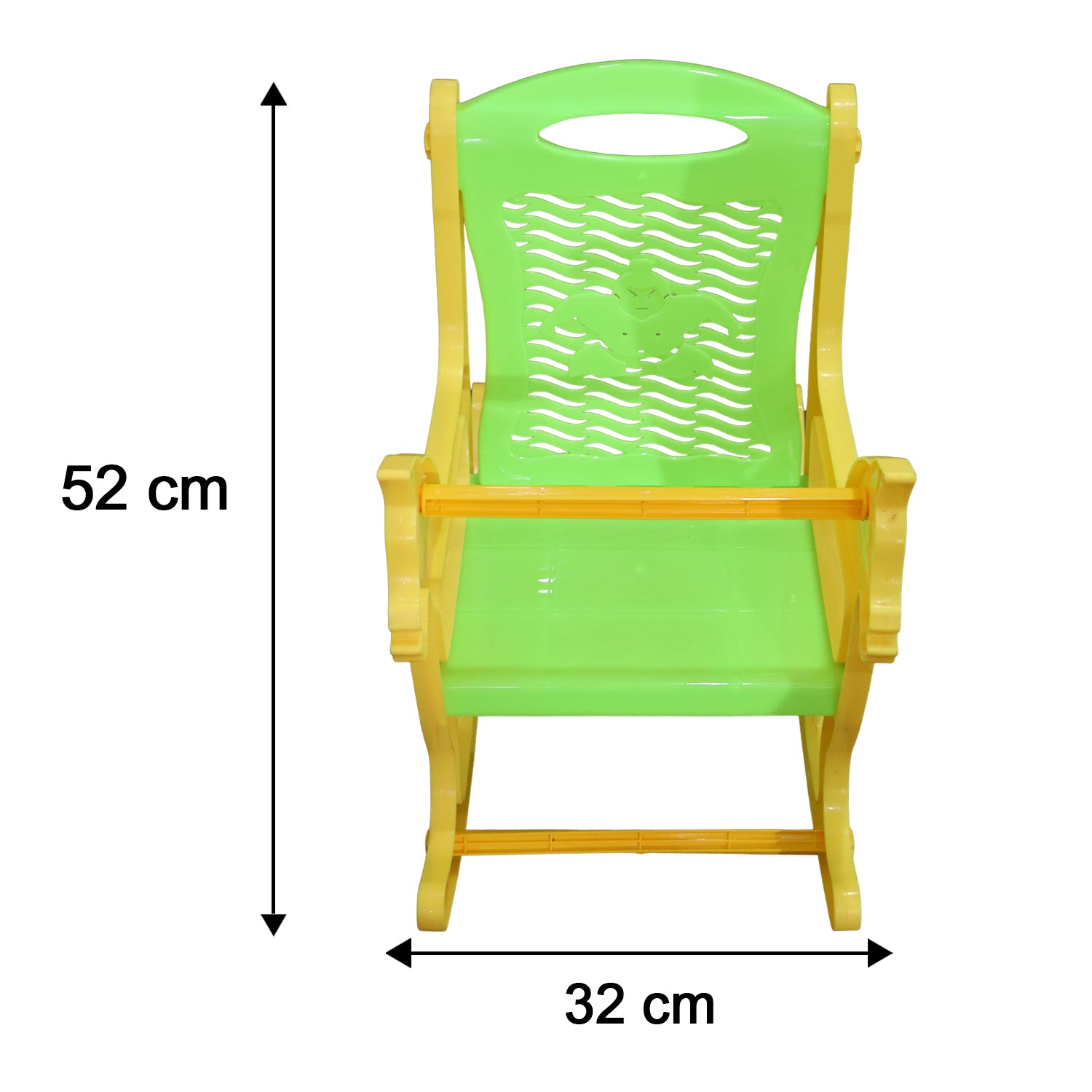 Kids Plastic Horse Rocking Chair, Baby Rocker Seat with Backrest (1 Pc) - Detailed Feature View 4