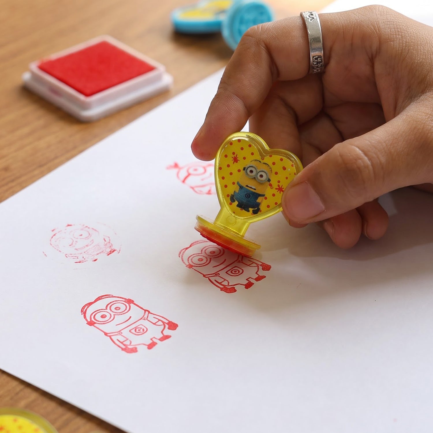 Kids Reward Stamps – Motivational Heart Set (6 Pcs) | Play Mancer - Detailed Feature View 3