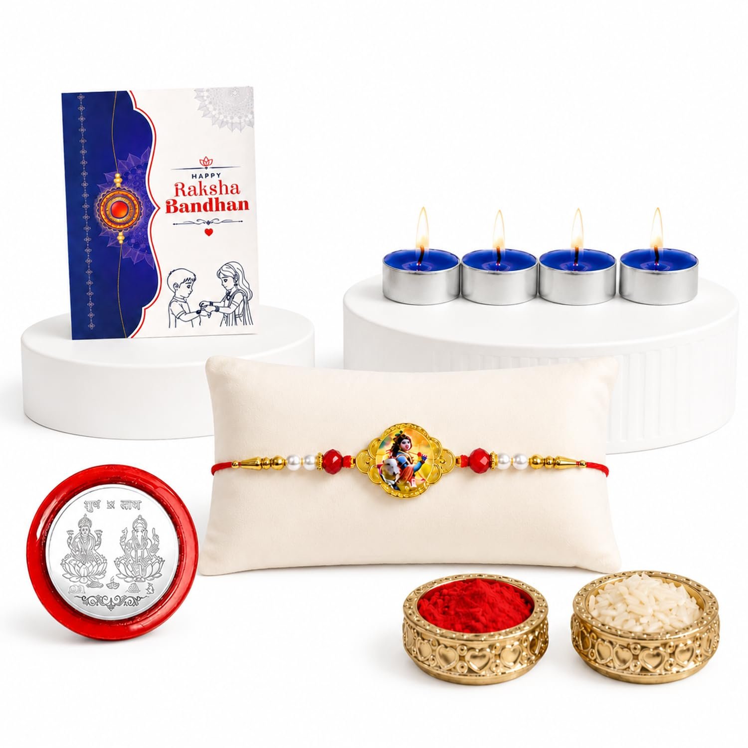 Krishna Rakhi Combo with 5 Rakhis and Festive Gift Set - Detailed Feature View 3