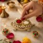 Premium Kumkum Holder – Tortoise Shape for Puja & Rituals with Twin Compartments - Buy Online at Alikart