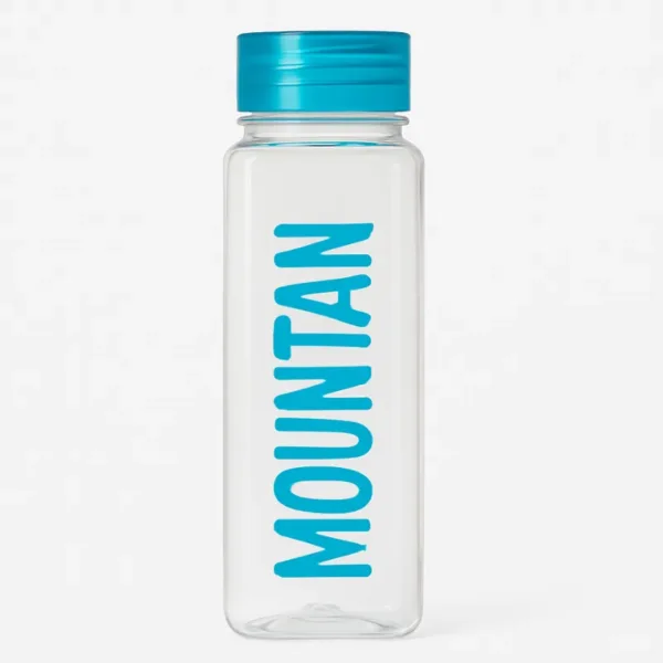 Mountan Square Water Bottle – 500 ml BPA-Free Plastic With Leakproof Cap (Pack of 1 )