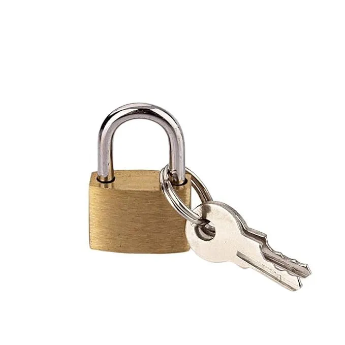 Premium Small Solid Brass Lock – Durable Mini Padlock for Bags, Lockers & Drawers - Buy Online at Alikart