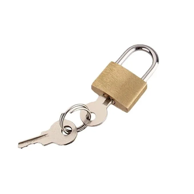 Small Solid Brass Lock – Durable Mini Padlock for Bags, Lockers & Drawers - Detailed Feature View 1
