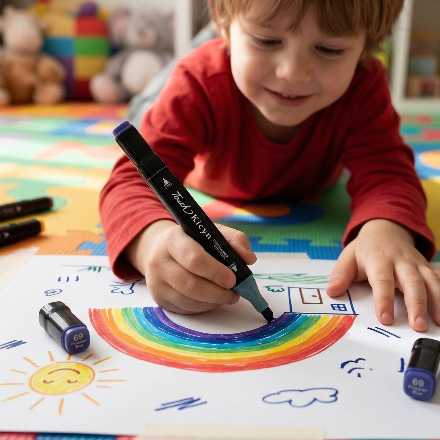 Markers Set – Vibrant Colors with Dual Tips for Artists - Detailed Feature View 2